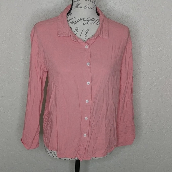 Button Front Shirt Pink Size M - Picture 2 of 3